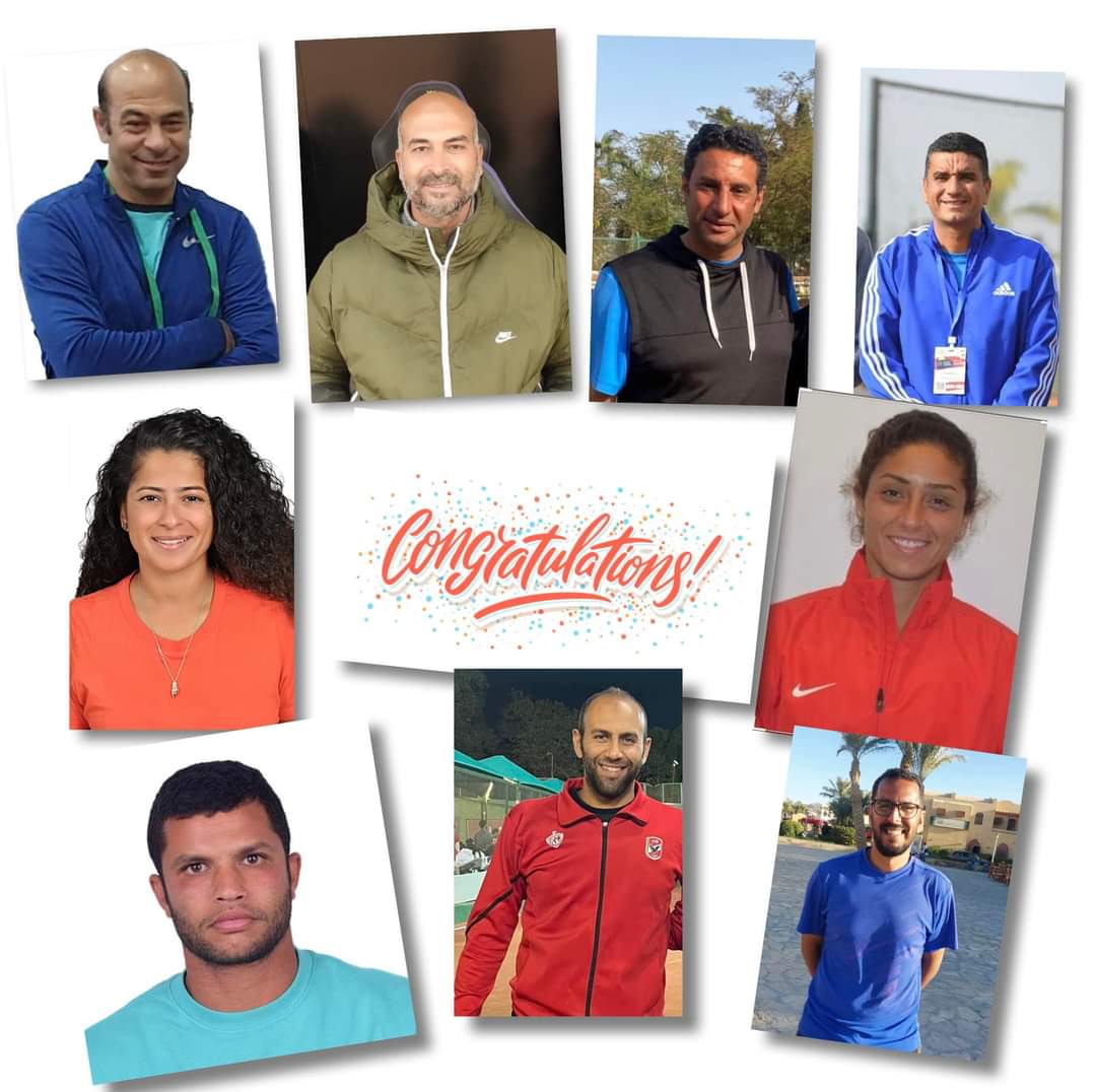 إنجاز جديد للتنس المصري و حصول ٩ مدربين جدد على شهادة المستوى الثالث الدولية